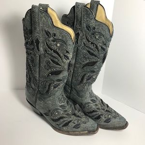 Corral Distressed Leather Boots Size 6 1/2